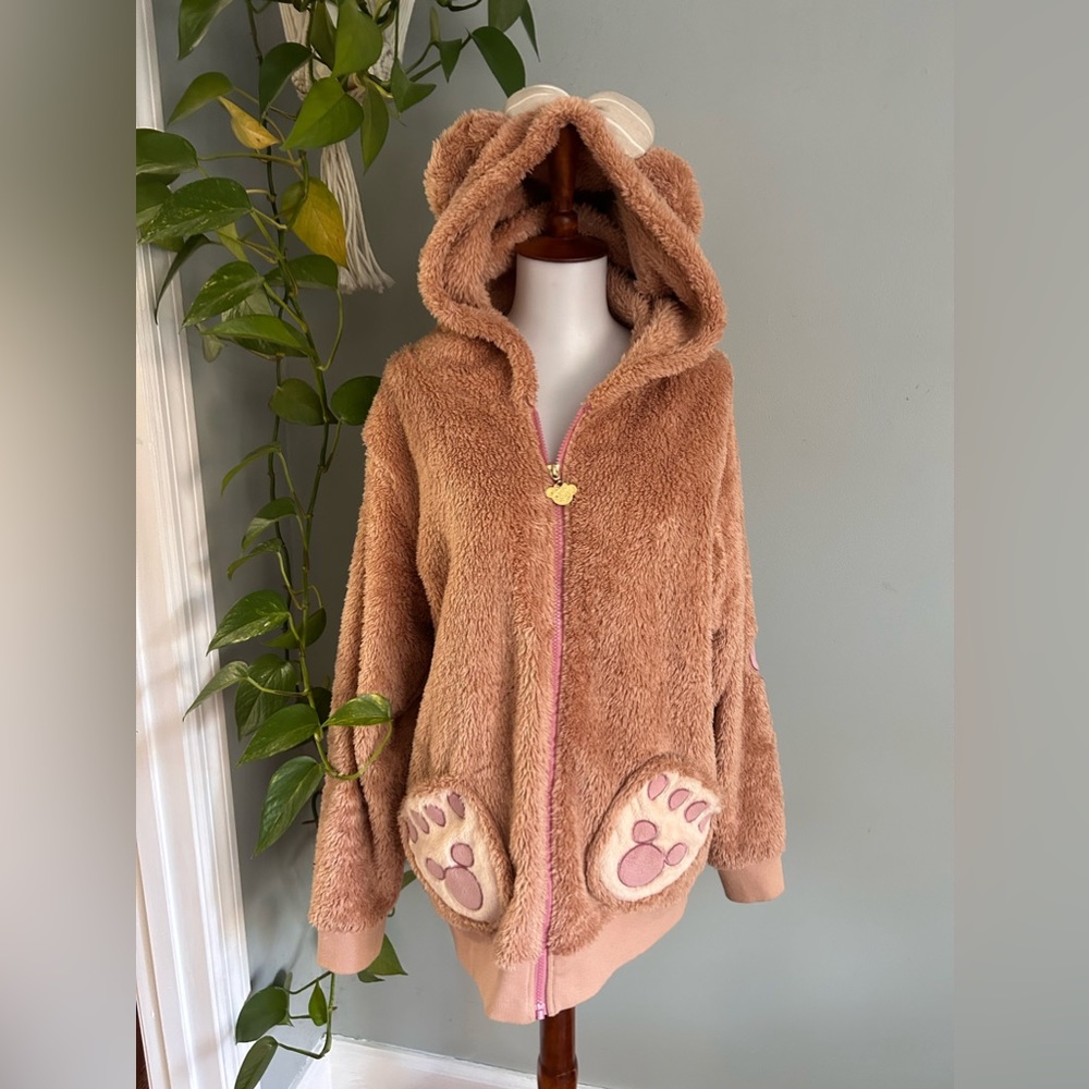 Shellie Mae Tokyo Disney Fuzzy Bear Hoodie Size Large